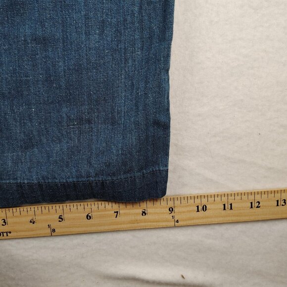 J Crew Paperbag Waist Pants Womens sz 8 Blue Denim Tie Belt - Picture 7 of 8